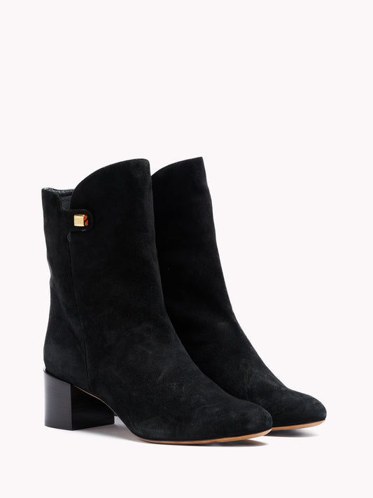 Bottines Gaby en daim noir