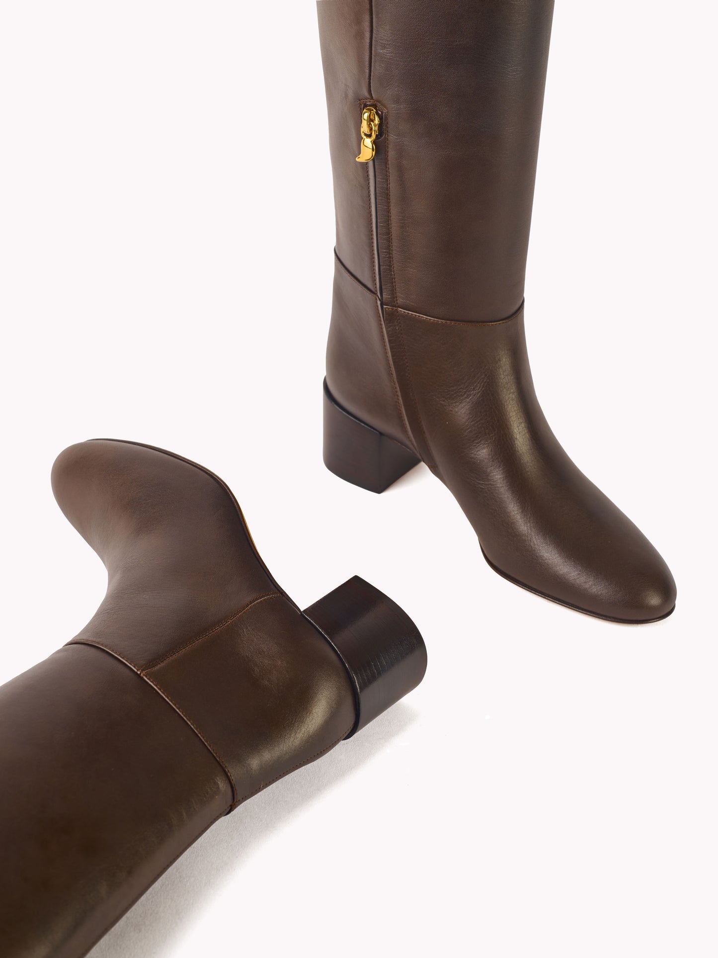 Adry Up Mid-Heel Piper Chocolate Boots