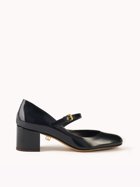 Babies Jane mid-heel black leather