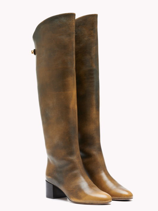 Bottes Adry Up Mid-Heel Piper Golden Brown