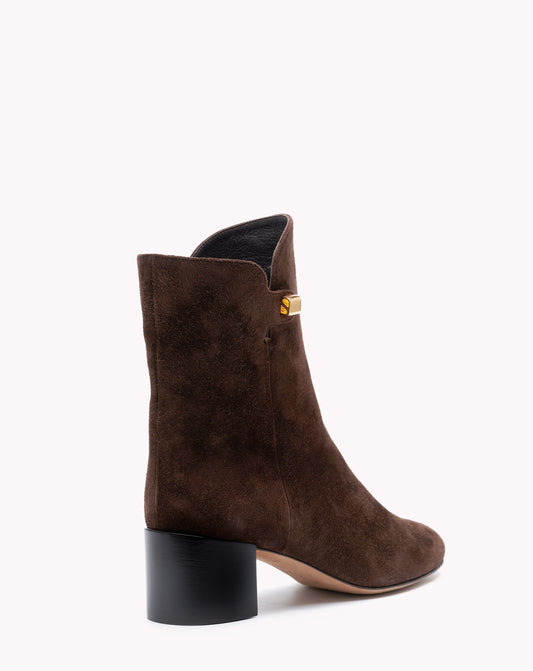 Bottines Gaby en daim marron foncé