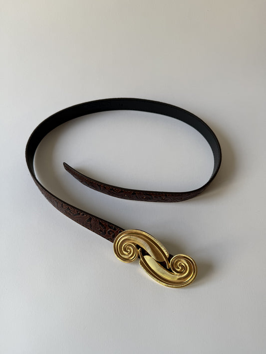 Charro Borgia Brown Pecan Leather Belt