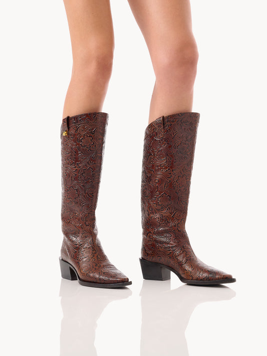 Sienna Borgia Charro Pecan Western Boots