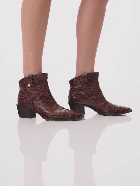 Alexandra Borgia Brown Pecan Western Boots