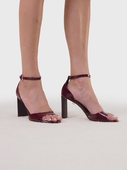 Valentina high-heel Burgundy Leather