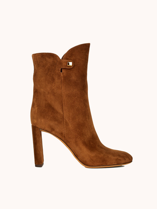 Gabriella High-heel Espresso Suede Ankle Boots